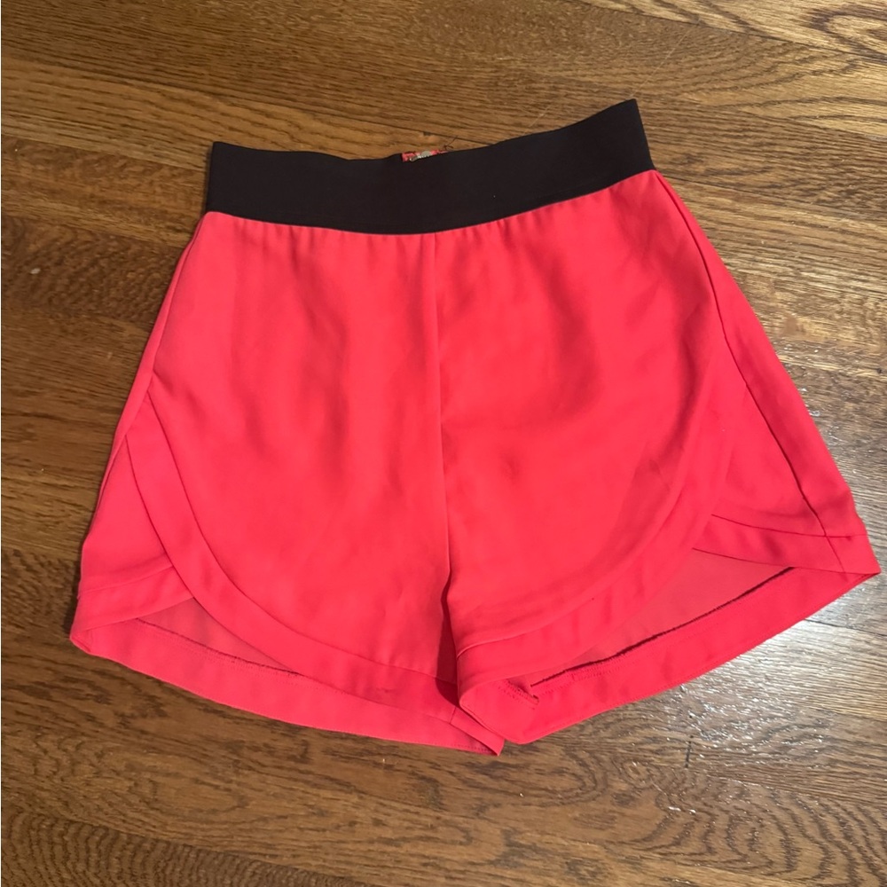 bebe Vibrant Red Athletic Shorts